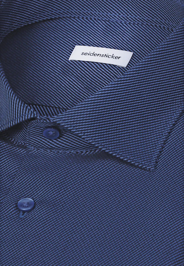 Regular Business Hemd Struktur in Mittelblau |  Seidensticker Onlineshop