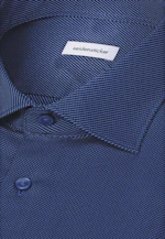 Regular Business Hemd Struktur in Mittelblau |  Seidensticker Onlineshop