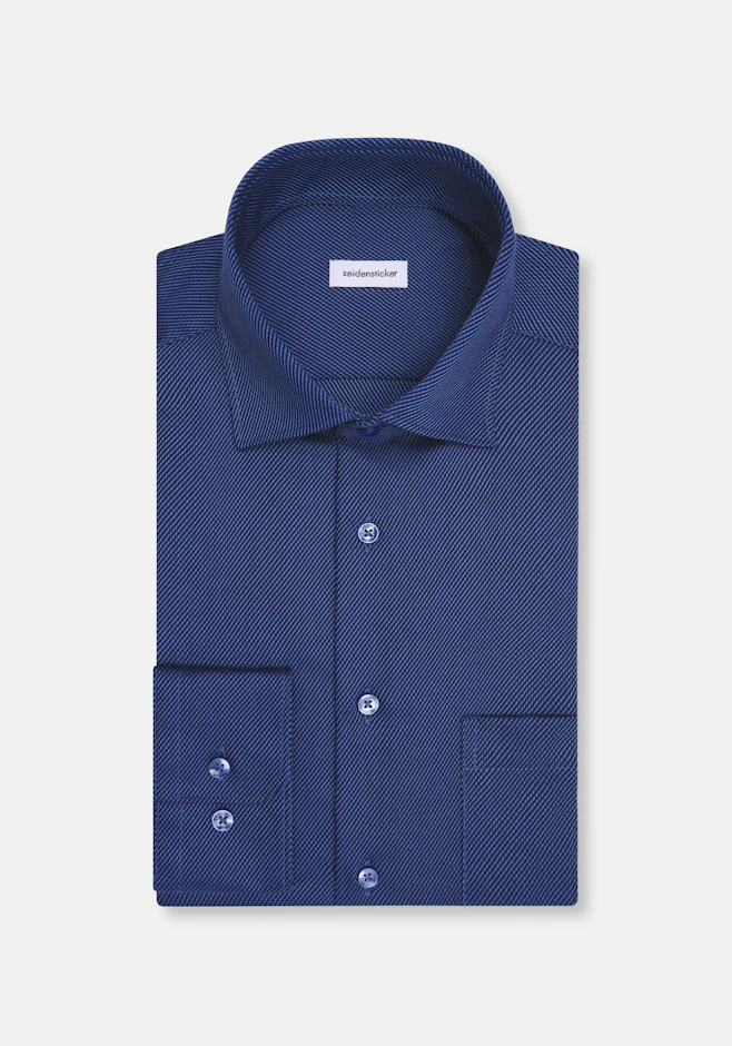 Regular Business shirt Structure in Mittelblau | Seidensticker online shop