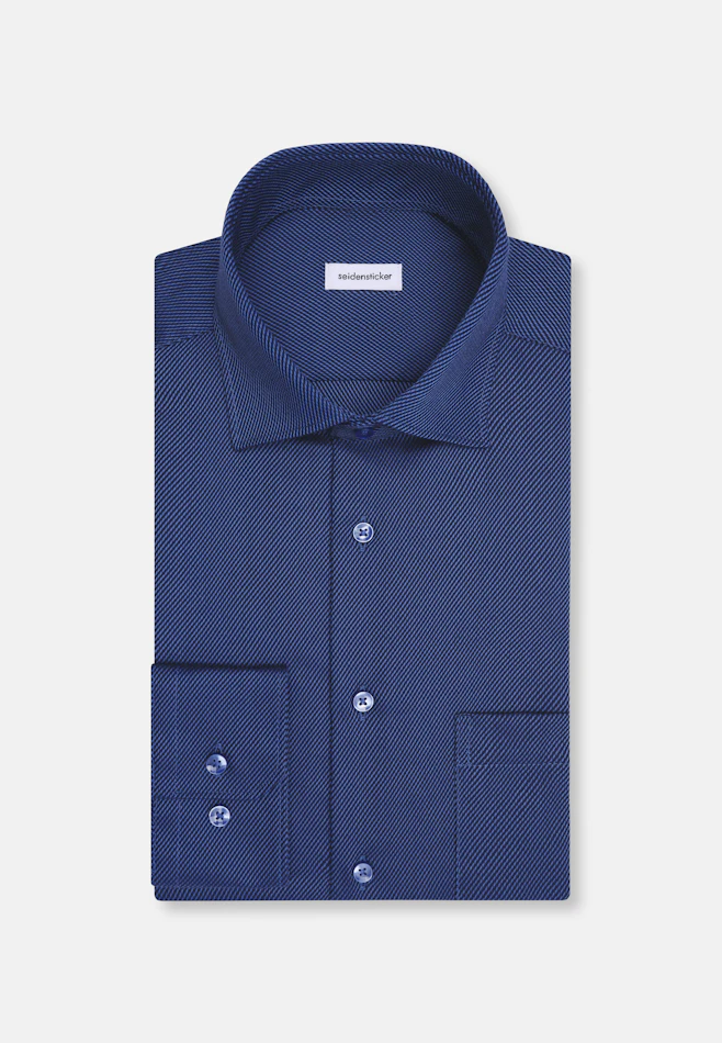 Regular Business shirt Structure in Mittelblau | Seidensticker online shop