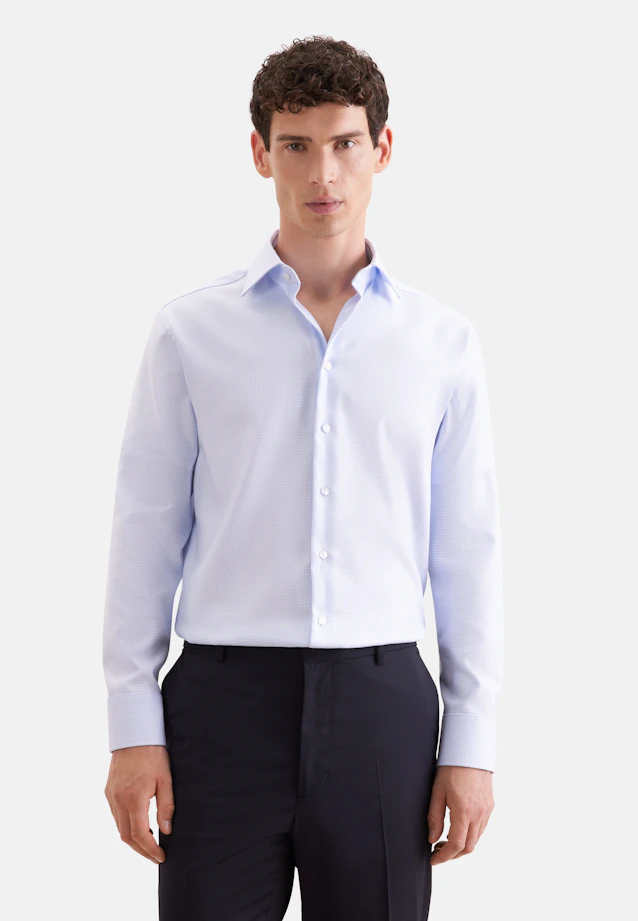 Regular Chemise d'affaires Structure in Bleu Clair |  Seidensticker Onlineshop