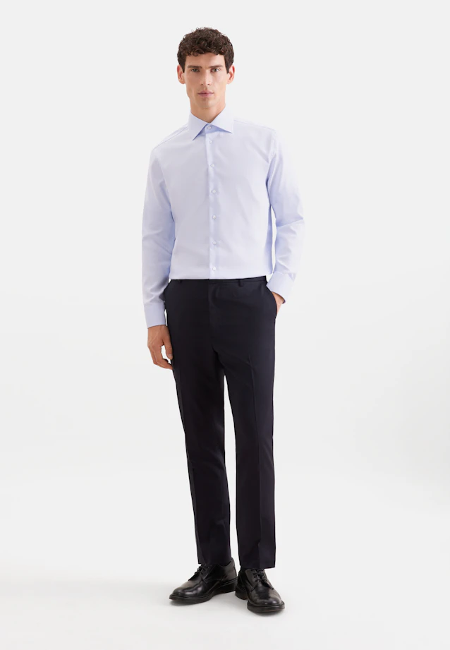 Regular Chemise d'affaires Structure in Bleu Clair |  Seidensticker Onlineshop