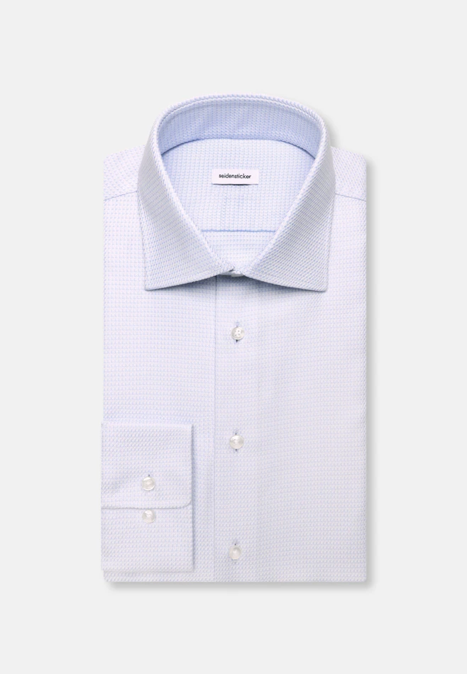 Regular Chemise d'affaires Structure dans Bleu Clair | Boutique en ligne Seidensticker