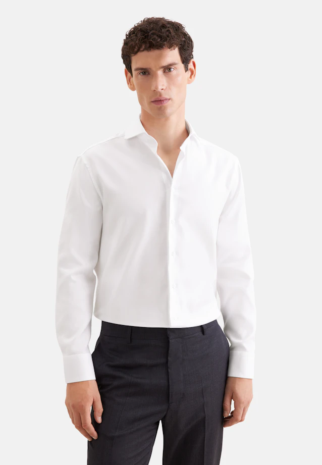 Regular Chemise d'affaires Chevron in Blanc |  Seidensticker Onlineshop