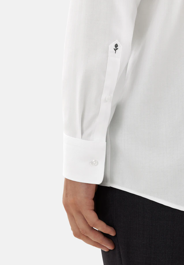 Regular Chemise d'affaires Chevron in Blanc |  Seidensticker Onlineshop