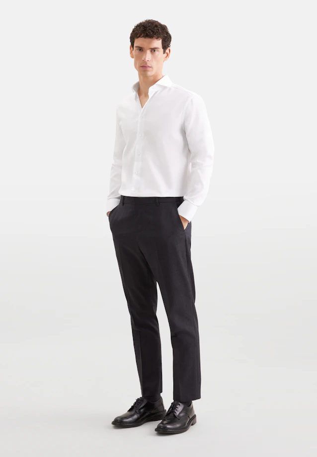 Regular Chemise d'affaires Chevron in Blanc |  Seidensticker Onlineshop