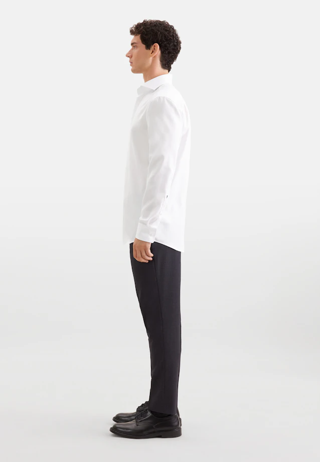 Regular Chemise d'affaires Chevron in Blanc |  Seidensticker Onlineshop