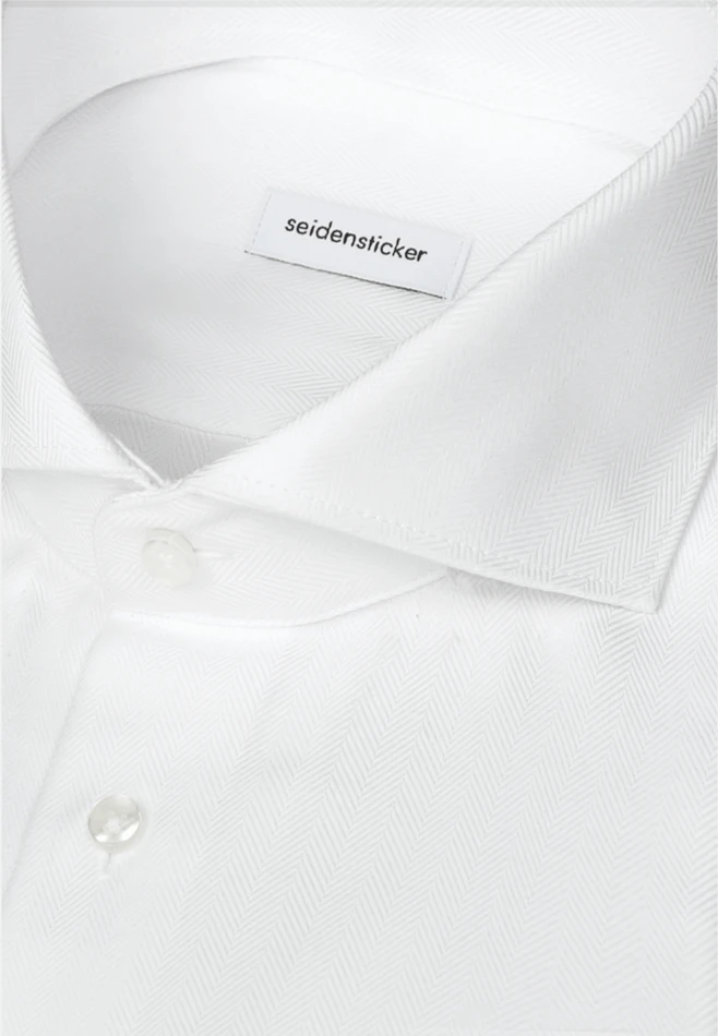 Regular Business Hemd Fischgrat in Weiß | Seidensticker Onlineshop