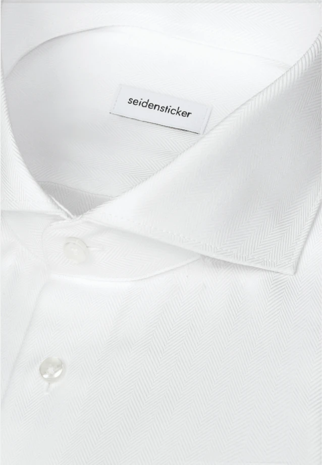Regular Chemise d'affaires Chevron in Blanc |  Seidensticker Onlineshop
