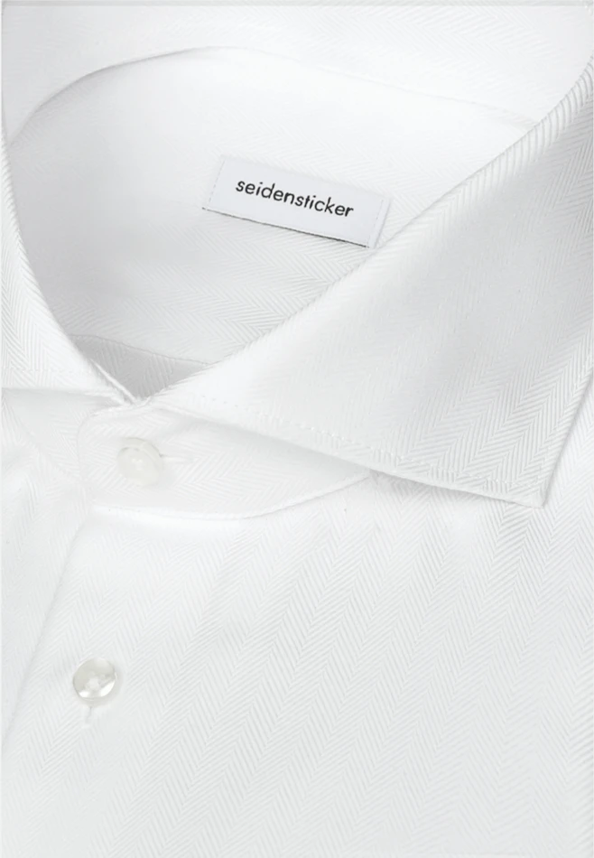 Regular Chemise d'affaires Chevron dans Blanc | Boutique en ligne Seidensticker