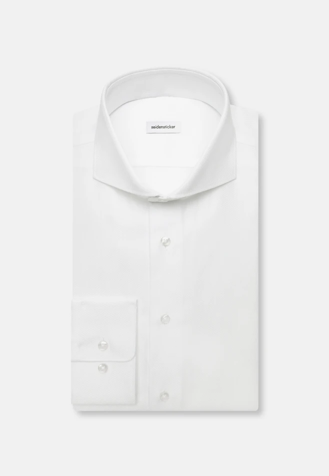 Regular Chemise d'affaires Chevron dans Blanc | Boutique en ligne Seidensticker