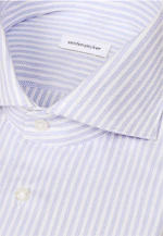 Regular Business Hemd Gestreift in Mittelblau |  Seidensticker Onlineshop