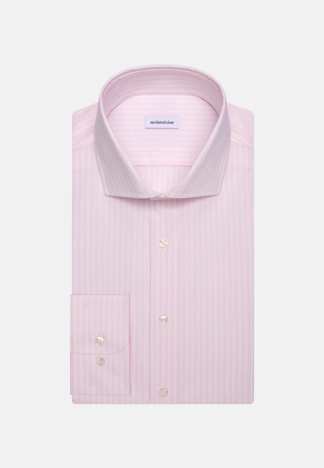 Shaped Business shirt Stripes in Rosa | Seidensticker online shop