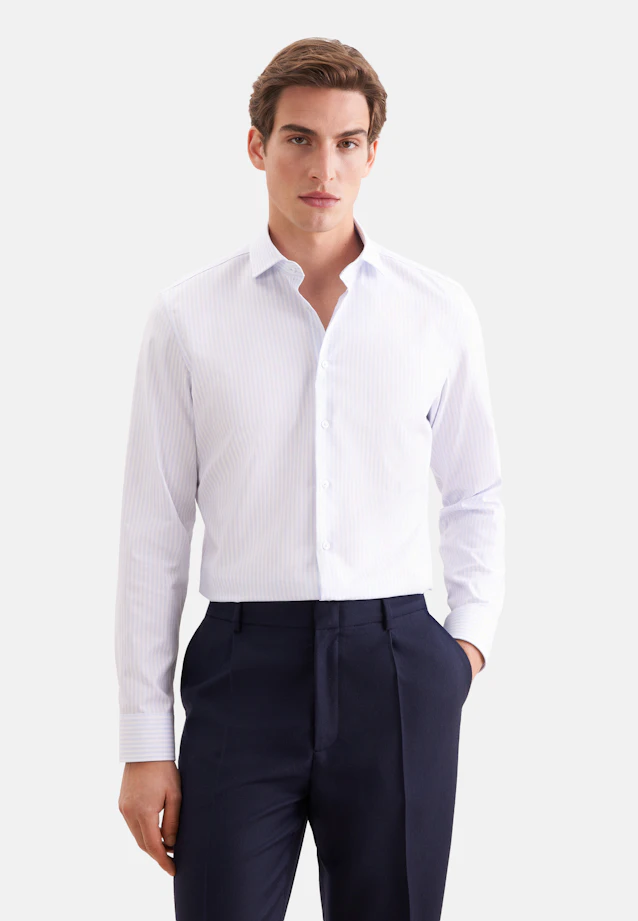 Shaped Chemise d'affaires Rayures in Bleu Clair |  Seidensticker Onlineshop
