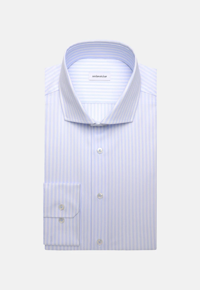 Shaped Business Hemd Gestreift in Hellblau | Seidensticker Onlineshop