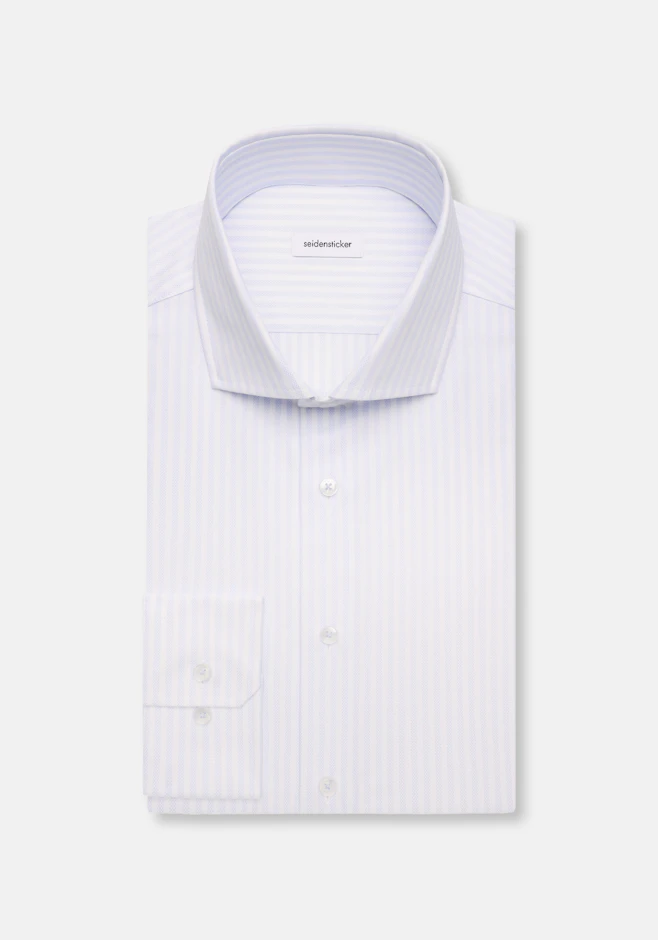 Shaped Business shirt Stripes in Hellblau | Seidensticker online shop