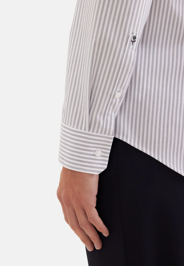 Shaped Business Hemd Gestreift in Grün |  Seidensticker Onlineshop