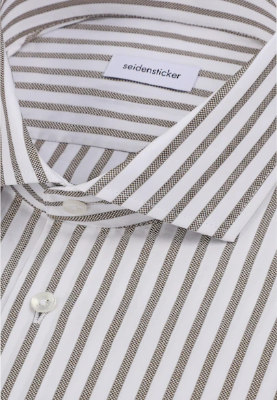 Shaped Business Hemd Gestreift in Braun |  Seidensticker Onlineshop