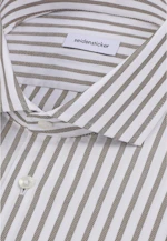 Shaped Business Hemd Gestreift in Braun |  Seidensticker Onlineshop
