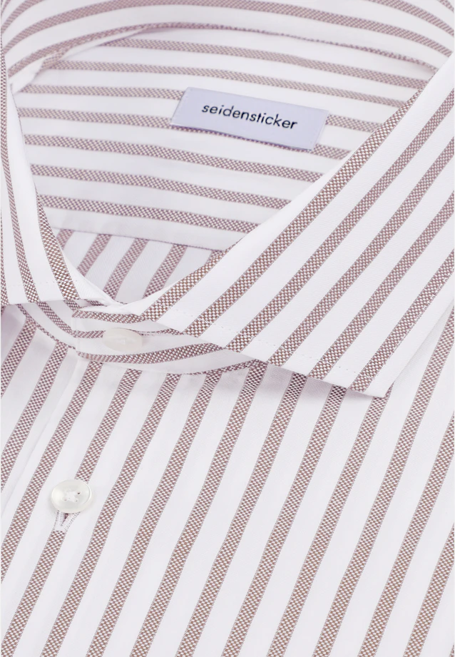 Shaped Business shirt Stripes in Braun |  Seidensticker Onlineshop