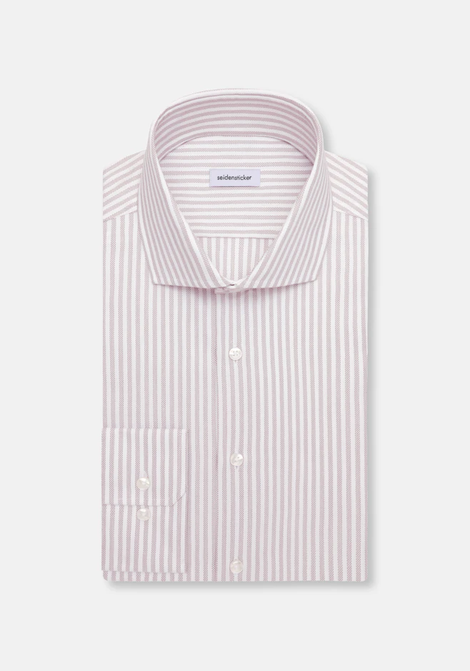 Shaped Business shirt Stripes in Braun | Seidensticker online shop