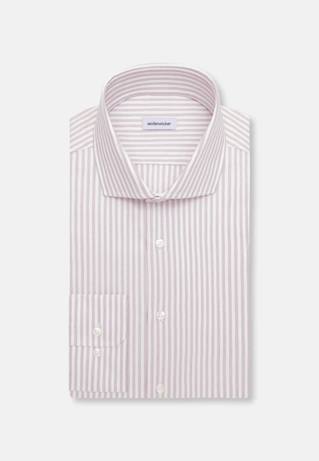 Shaped Business shirt Stripes in Braun | Seidensticker online shop