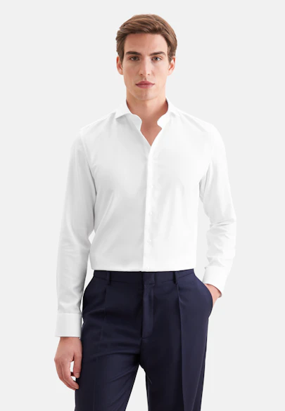 Slim Business shirt Herringbone in Weiß |  Seidensticker Onlineshop