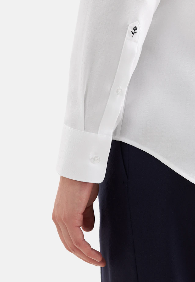 Slim Chemise d'affaires Chevron in Blanc |  Seidensticker Onlineshop