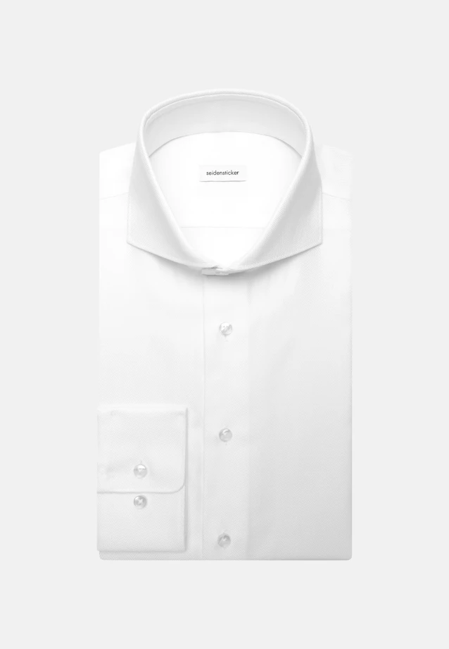 Slim Business shirt Herringbone in Weiß |  Seidensticker Onlineshop