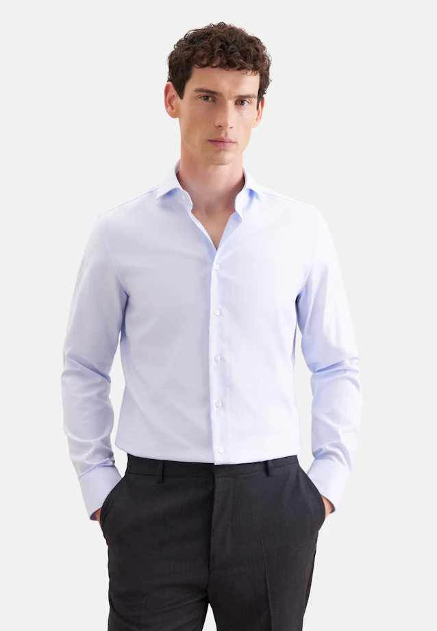 Slim Business shirt Herringbone in Hellblau |  Seidensticker Onlineshop
