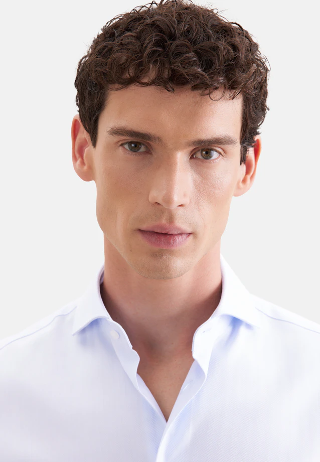 Slim Business shirt Herringbone in Hellblau |  Seidensticker Onlineshop
