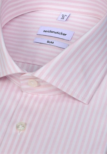 Slim Business Hemd Gestreift in Rosa |  Seidensticker Onlineshop