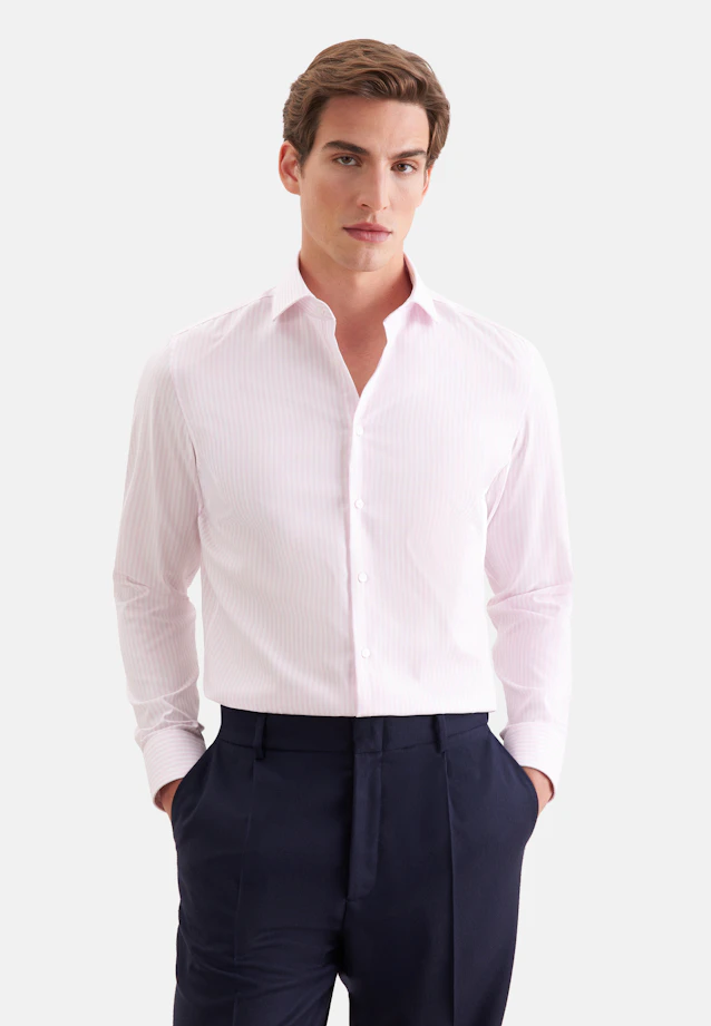 Slim Business Hemd Gestreift in Rosa |  Seidensticker Onlineshop