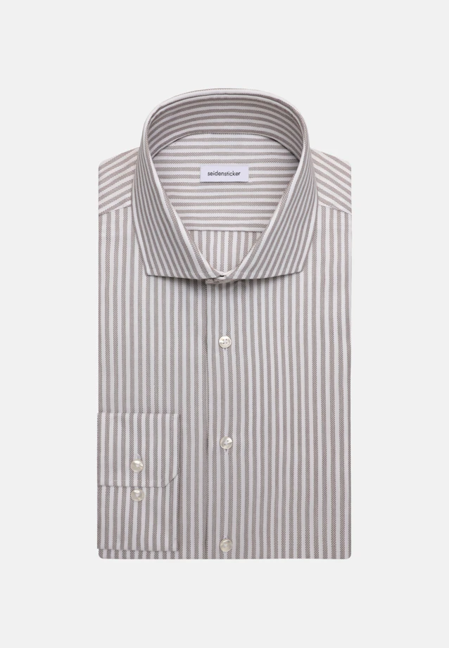Slim Business Hemd Gestreift in Braun |  Seidensticker Onlineshop