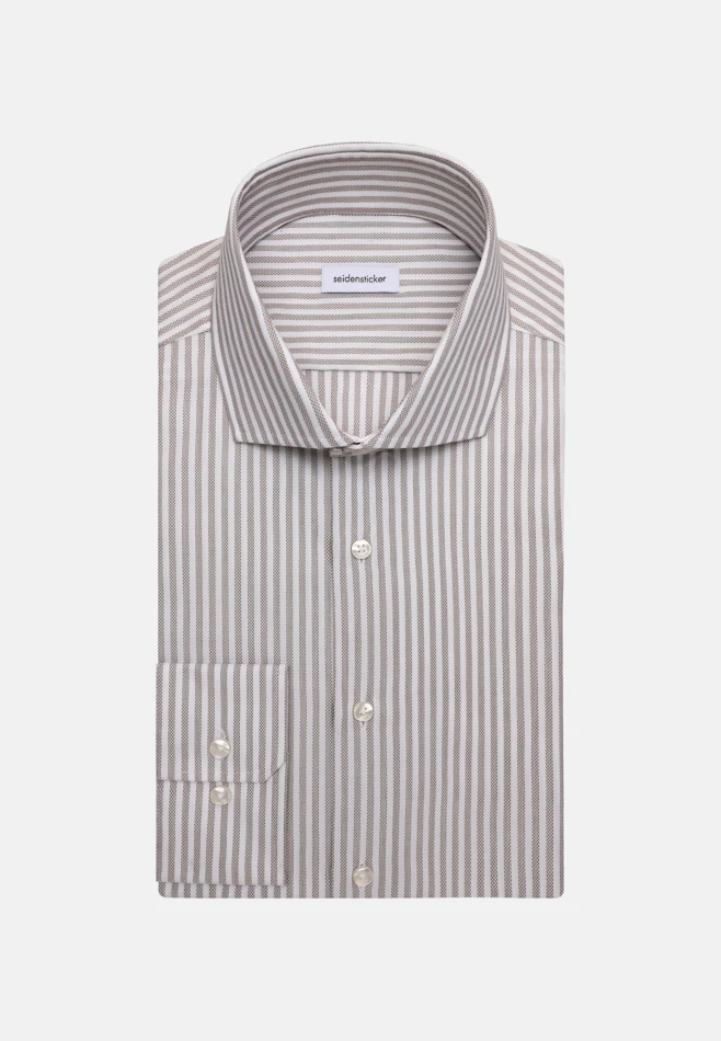 Slim Business Hemd Gestreift in Braun | Seidensticker Onlineshop