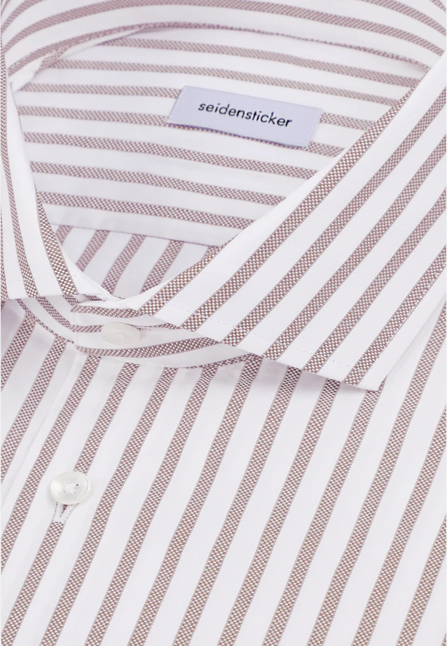Slim Business Hemd Gestreift in Braun |  Seidensticker Onlineshop