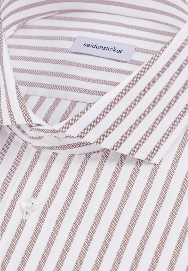 Slim Business Hemd Gestreift in Braun | Seidensticker Onlineshop