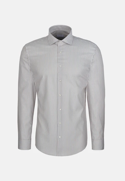 Slim Business Hemd Gestreift in Braun |  Seidensticker Onlineshop