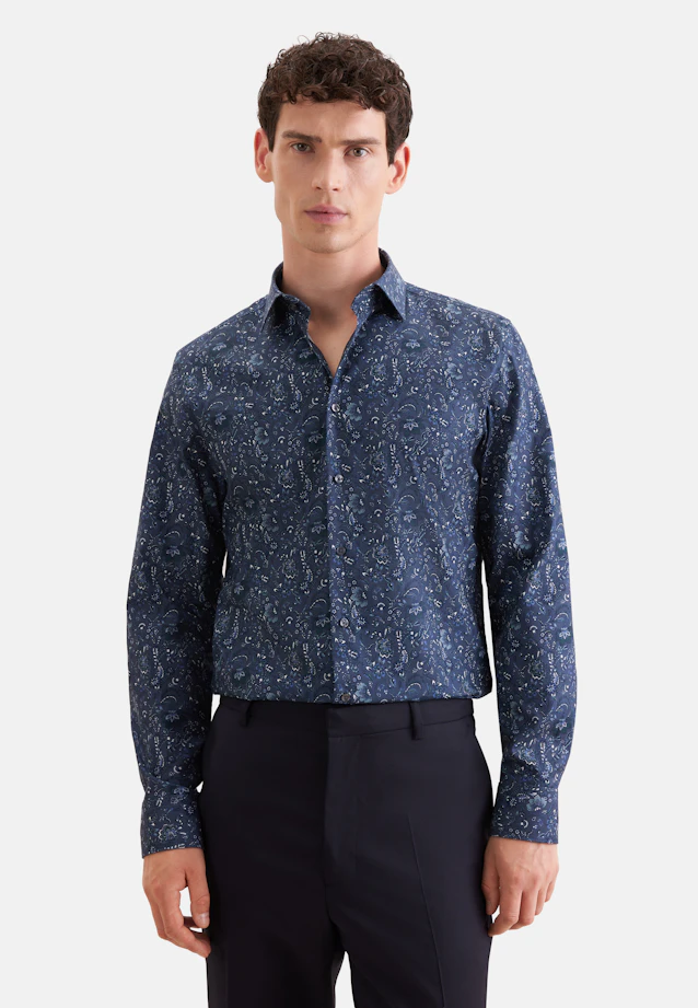 Slim Chemise d'affaires Imprimé in Gris |  Seidensticker Onlineshop