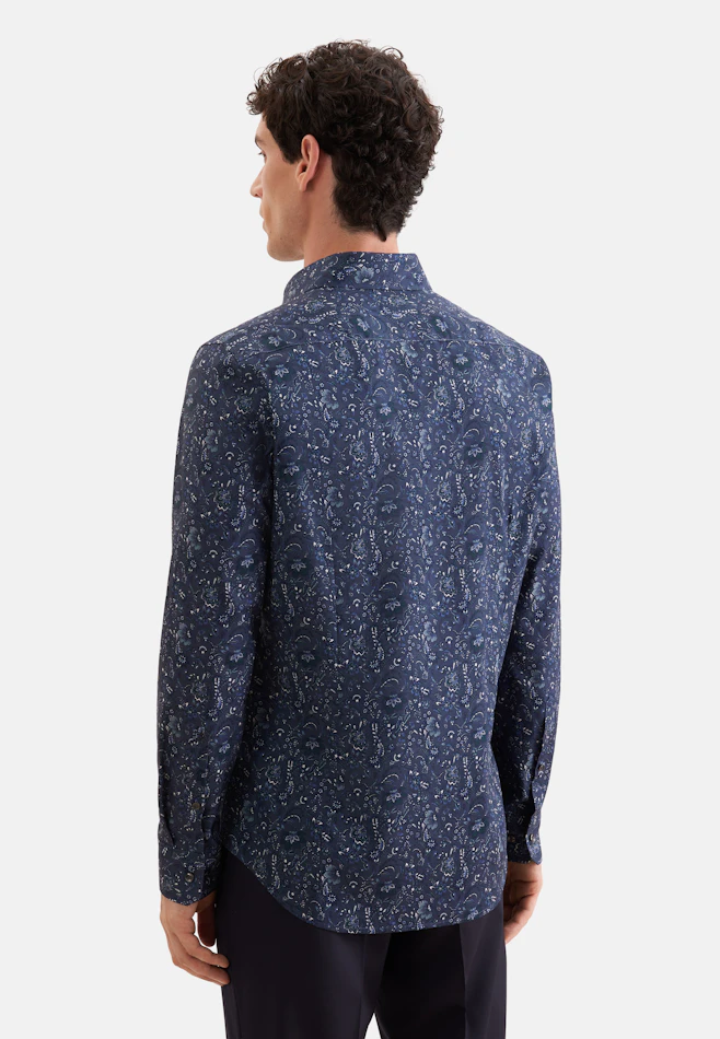 Slim Business Hemd Druck in Grau | Seidensticker Onlineshop