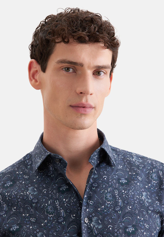 Slim Chemise d'affaires Imprimé in Gris |  Seidensticker Onlineshop