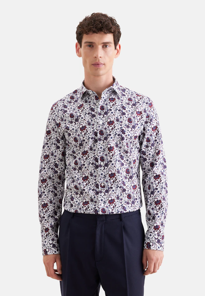 Slim Business shirt Print in Rot | Seidensticker online shop