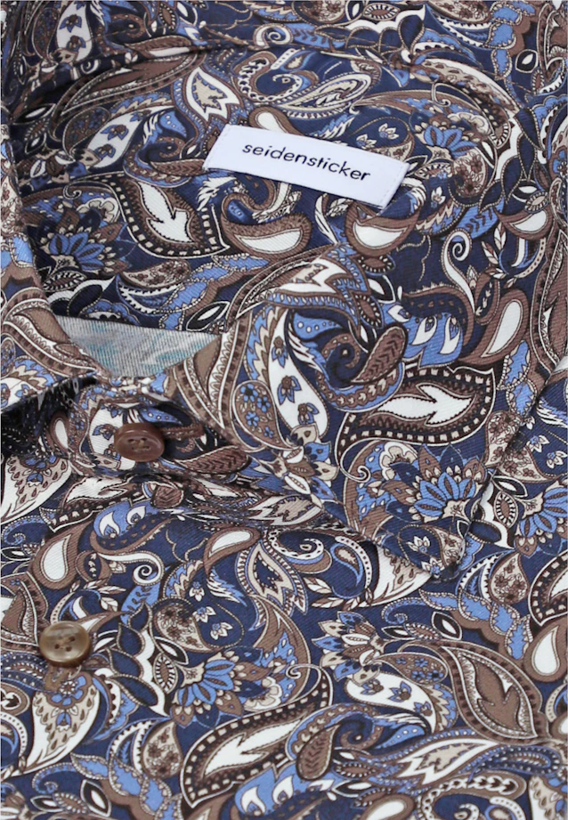 Slim Business shirt Print in Braun |  Seidensticker Onlineshop
