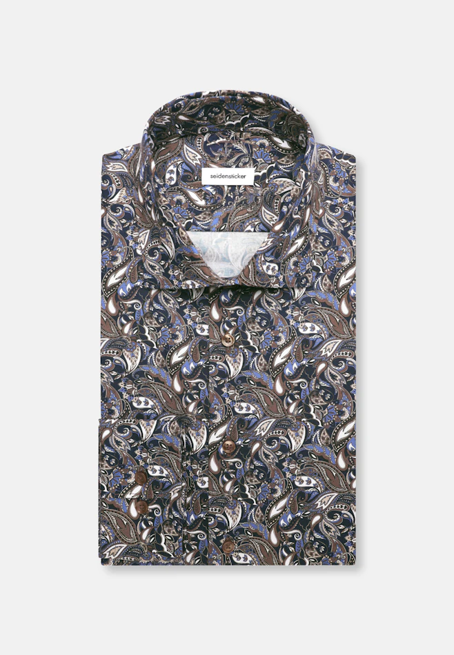 Slim Chemise d'affaires Imprimé dans Marron | Boutique en ligne Seidensticker
