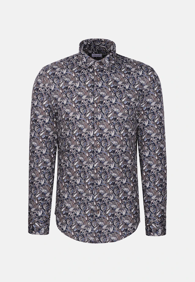 Slim Business shirt Print in Braun |  Seidensticker Onlineshop