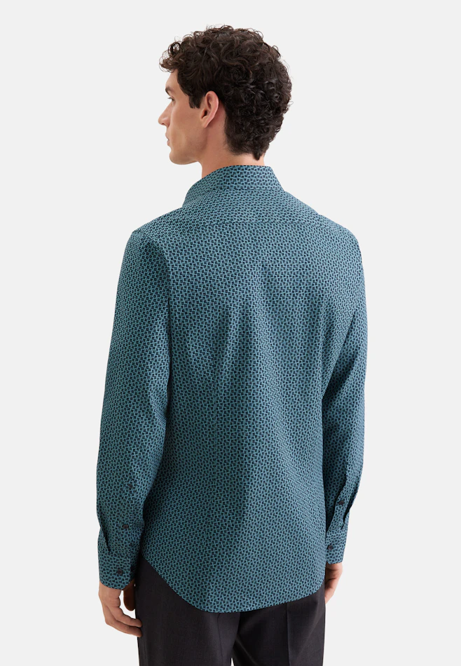 Slim Business Hemd Druck in Grün | Seidensticker Onlineshop
