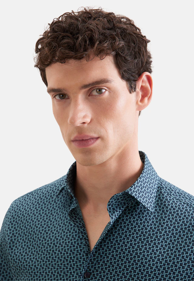 Slim Business shirt Print in Grün |  Seidensticker Onlineshop