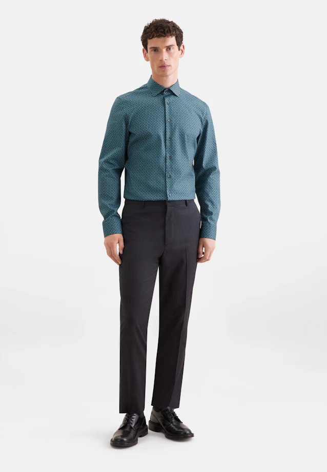 Slim Business shirt Print in Grün |  Seidensticker Onlineshop