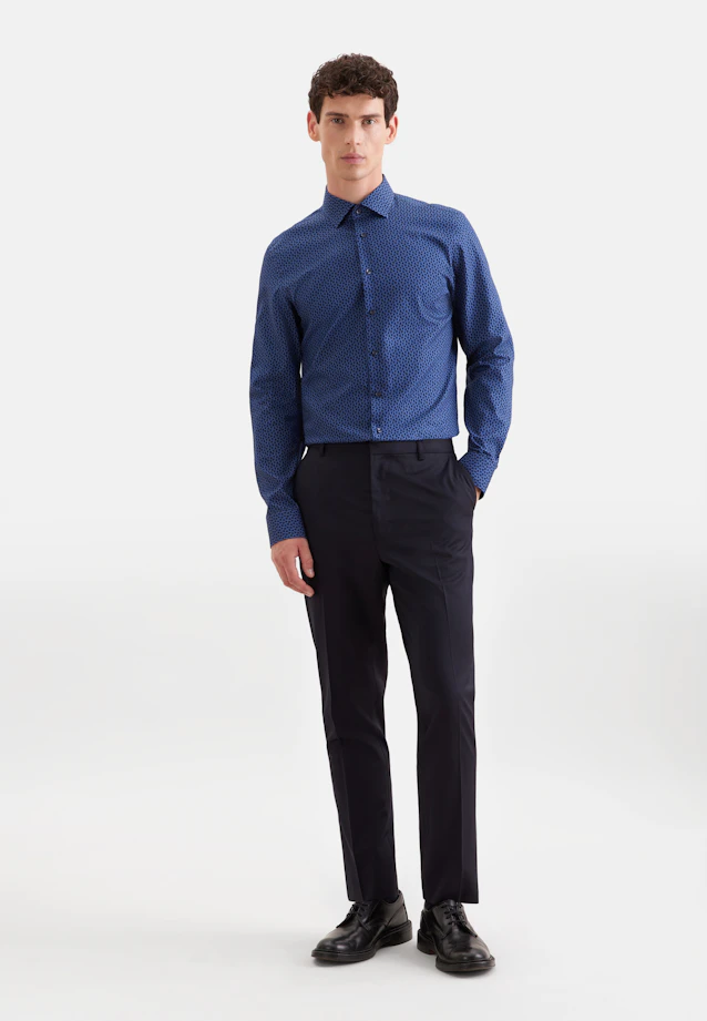 Slim Chemise d'affaires Imprimé in Bleu Moyen |  Seidensticker Onlineshop