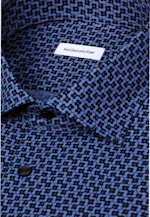 Slim Business shirt Print in Mittelblau |  Seidensticker Onlineshop